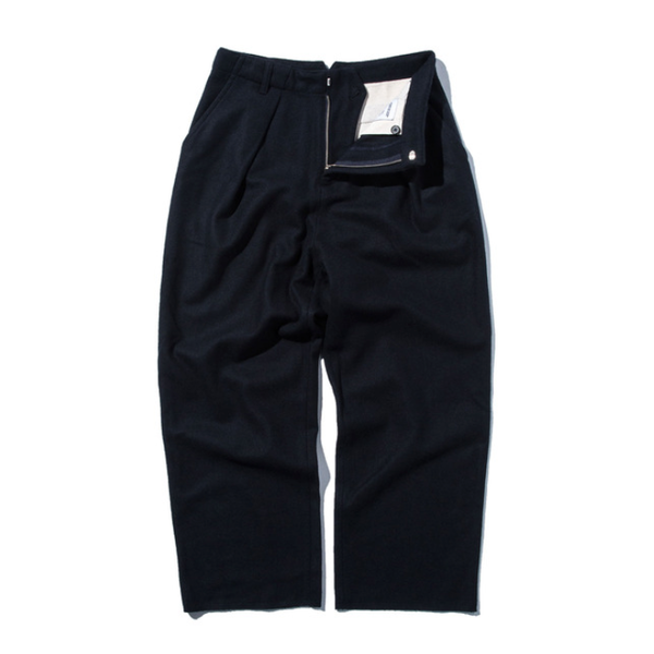[STAND OUT STORE] WOOL WIDE PANTS &#039;DARK NAVY&#039;