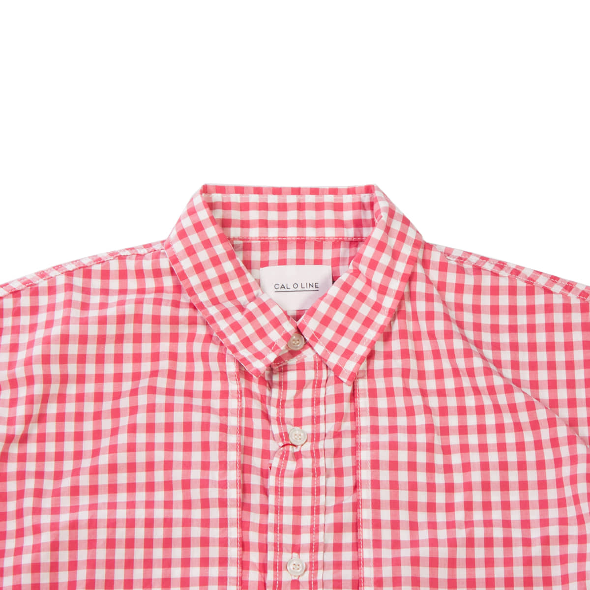 [CAL O LINE] GINGHAM PAINTER S/S SHIRT ‘PINK’