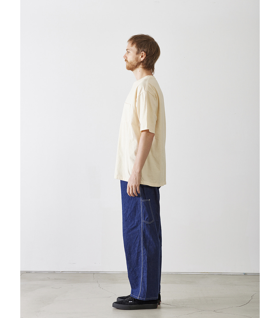 [CAL O LINE] SOLID COLOR POCKET S/S TEE (COMFORT) ‘WHITE’