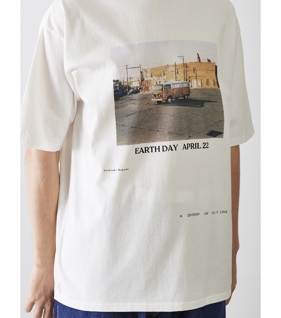 [CAL O LINE] &quot;EARTH DAY&quot; PRINT-T (COMFORT)  ‘WHITE’