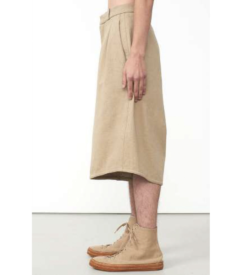 [HED MAYNER]PLEATED SHORT ‘SUNNY DRY WASHED BEIGE’