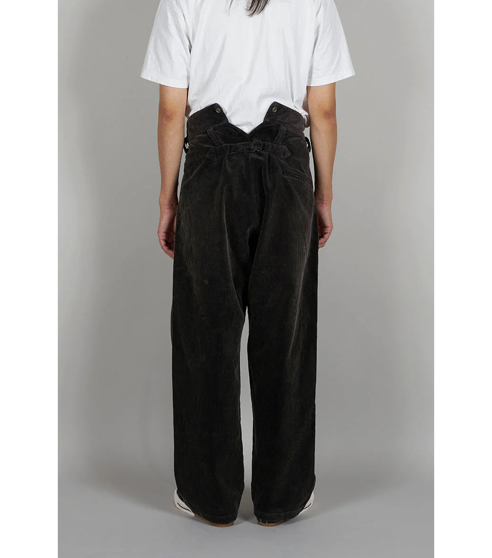 [NIGEL CABOURN]FRENCH WORK PANT - 8WALE CORDUROY VINTAGE FINISH &#039;CHARCOAL GREY&#039;