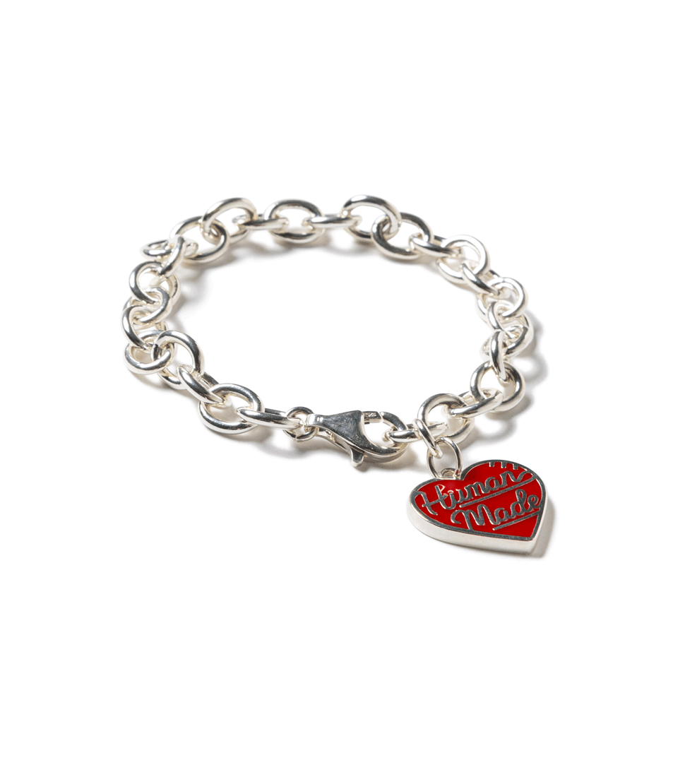 [HUMAN MADE]HEART SILVER BRACELET &#039;RED&#039;