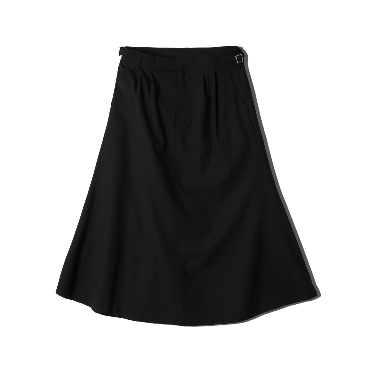 [NEITHERS] WOOL 4 WRINKLED WIDE SKIRT &#039;NAVY&#039;