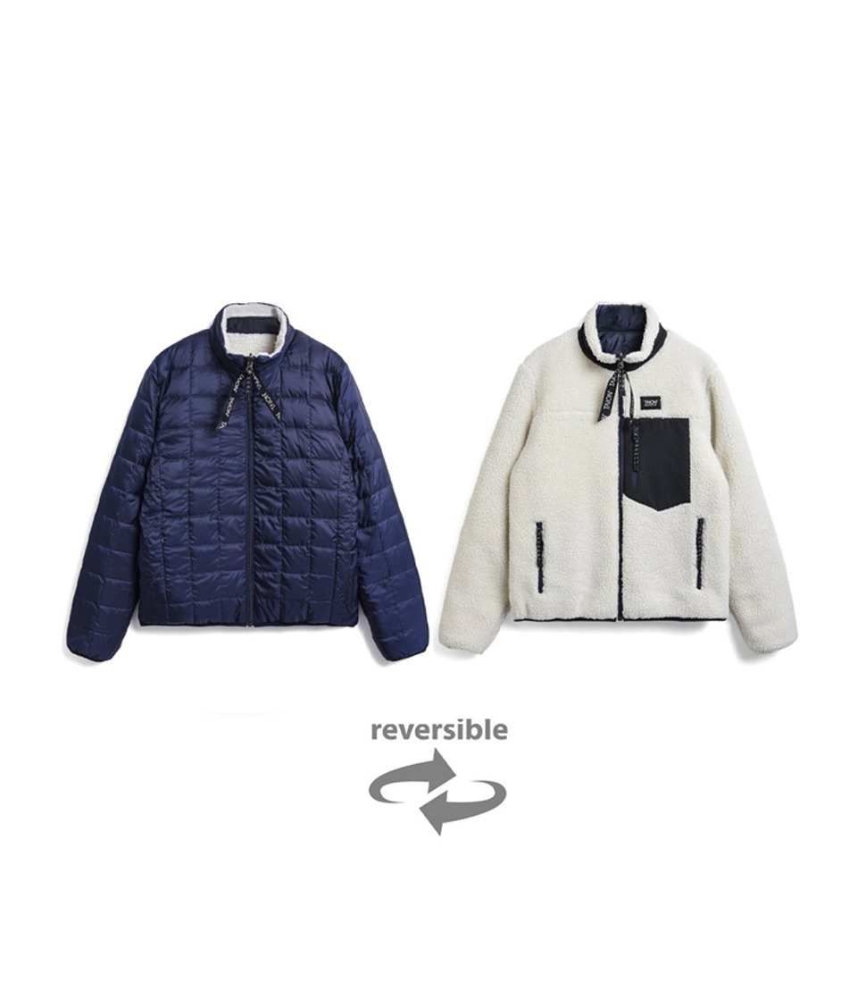 [TAION]21AW &quot;DOWN x BOA&quot; REVERSIBLE JKT TAION-R102MB &#039;NAVY x IVORY&#039;