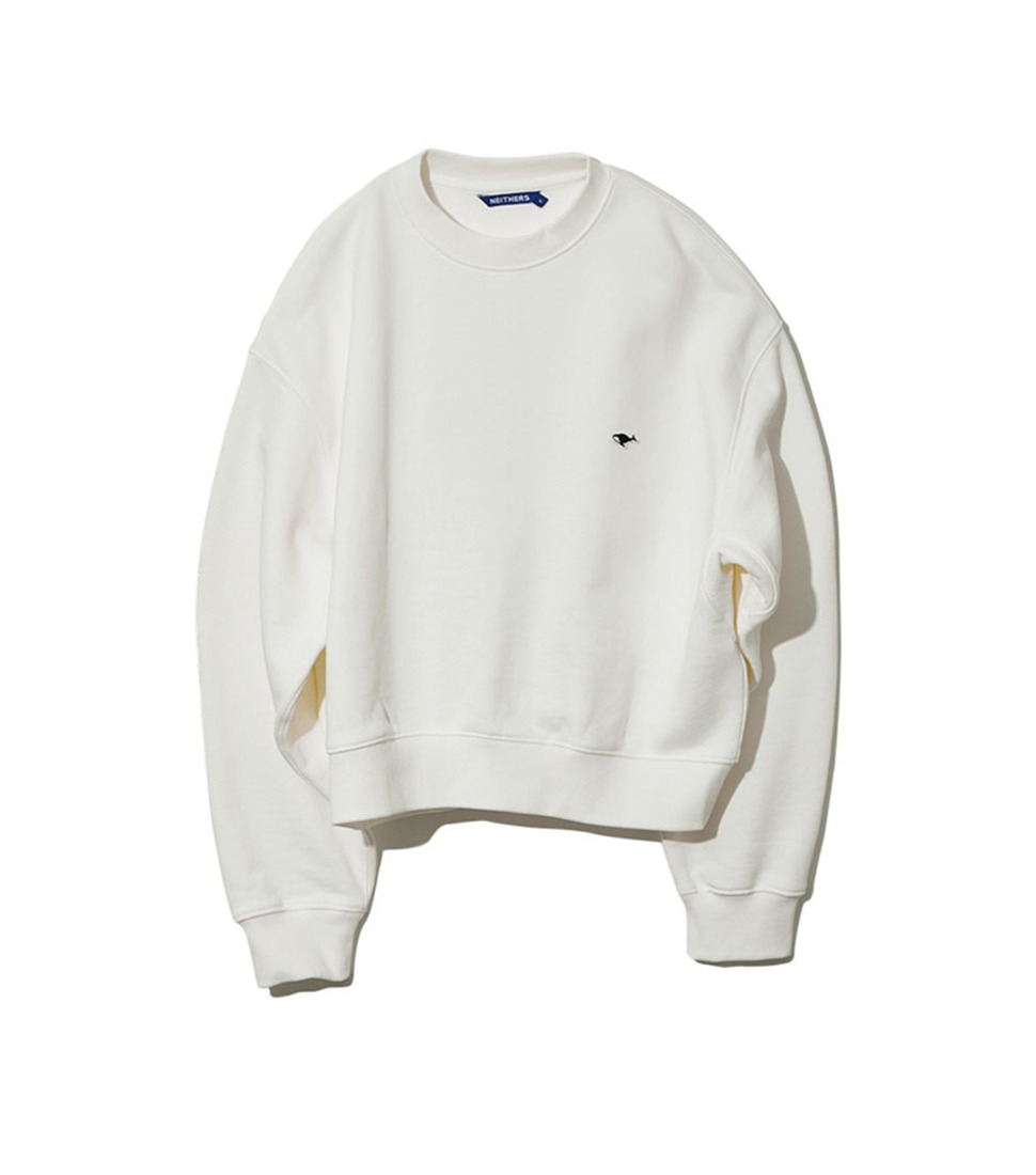 [NEITHERS] CROPPED SWEATSHIRT &#039;OFF WHITE&#039;