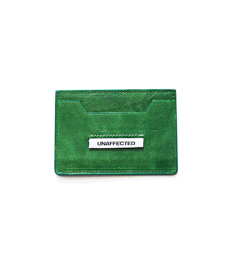[UNAFFECTED]  LOGO LABEL CARD HOLDER &#039;CRACKED GREEN&#039;