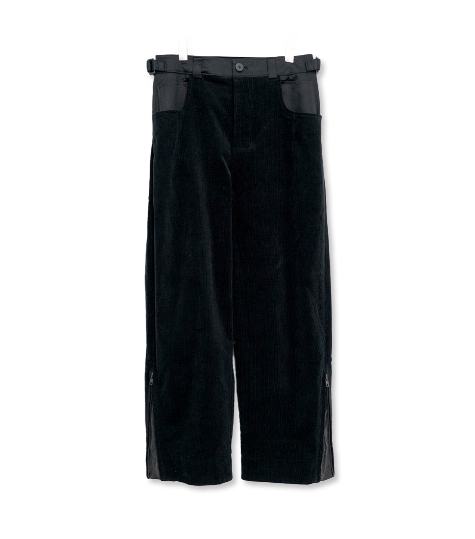[POLYTERU] HANABI PANTS (CORDUROY)&#039;BLACK&#039;