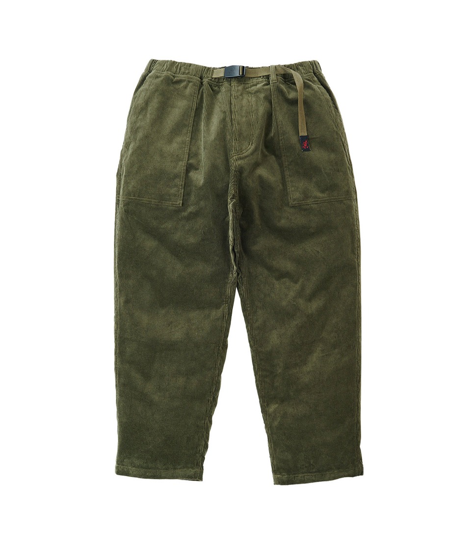 [GRAMICCI]CORDUROY LOOSE TAPERED PANTS &#039;OLIVE&#039;