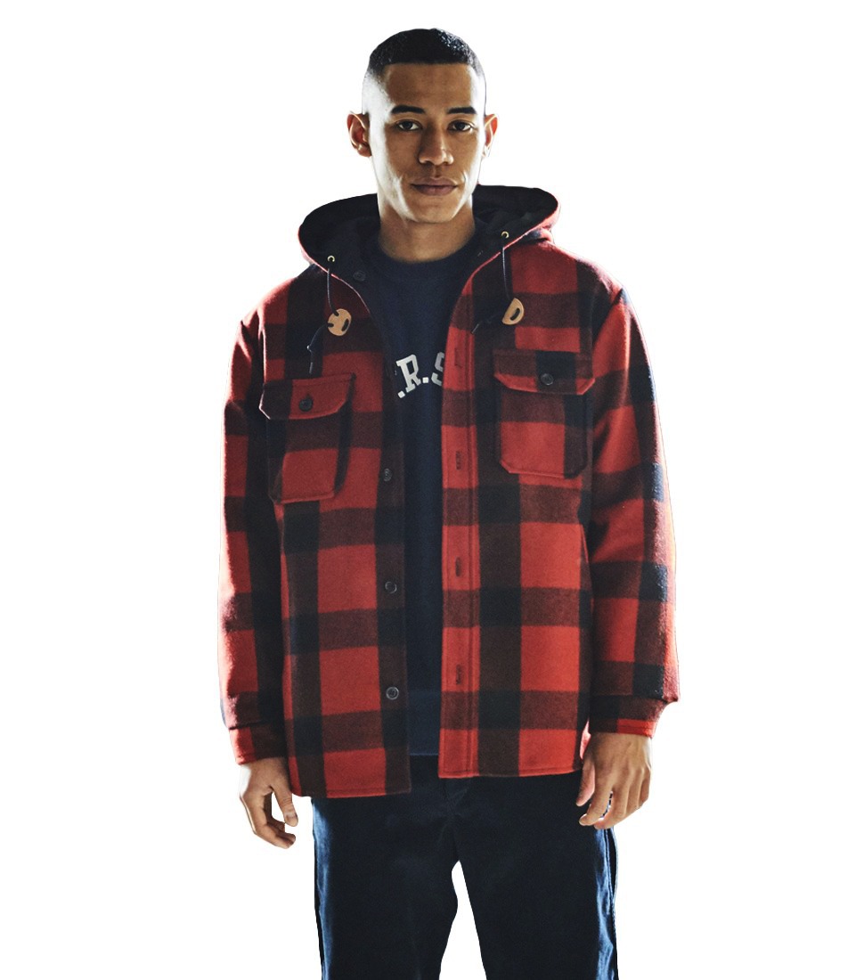 [ORSLOW]HOODED REVERSIBLE WOOL JACKET &#039;RED CHECK&#039;