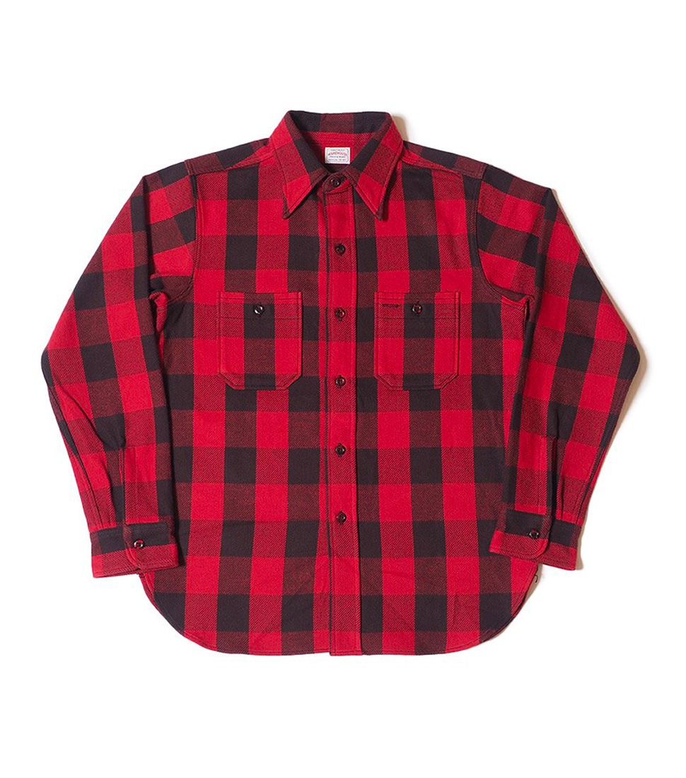 [WAREHOUSE]LOT 3104 FLANNEL SHIRTS A PATTERN ONE WASH &#039;RED&#039;